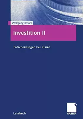Couverture du produit · Investition, Bd.2, Entscheidungen bei Risiko