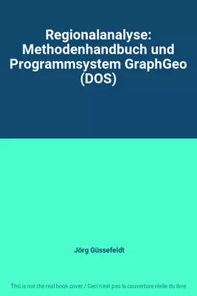 Couverture du produit · Regionalanalyse: Methodenhandbuch und Programmsystem GraphGeo (DOS)
