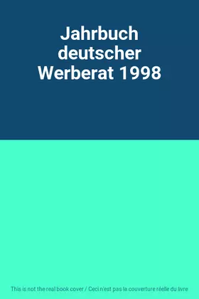Couverture du produit · Jahrbuch deutscher Werberat 1998