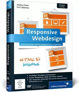 Couverture du produit · Responsive Webdesign: Anpassungsfähige Websites programmieren und gestalten (Galileo Computing)