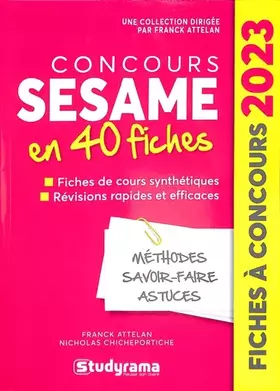 Couverture du produit · Concours SESAME en 40 fiches