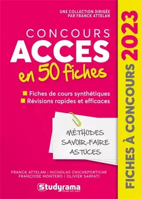 Couverture du produit · Concours ACCES en 50 fiches