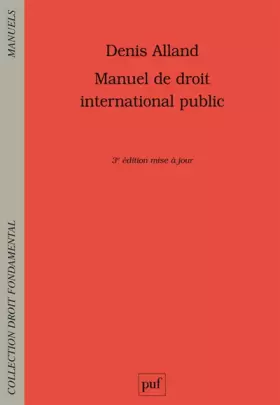 Couverture du produit · Manuel de droit international public