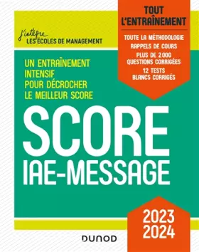 Couverture du produit · Score IAE-Message - 2023-2024: Tout l'entraînement (2023-2024)