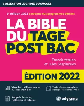 Couverture du produit · La bible du tage post bac: Edition 2022