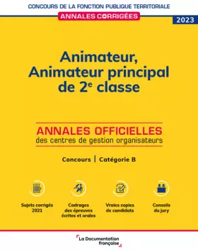 Couverture du produit · Animateur. Animateur principal de 2e classe 2023: Concours - Catégorie B