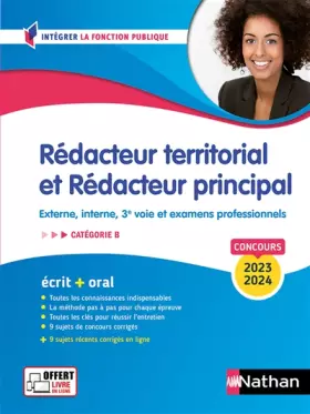 Couverture du produit · Rédacteur territorial et Rédacteur principal 2023/2024