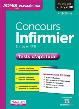 Couverture du produit · Concours Infirmier - Tests d'aptitude - L'essentiel en 22 fiches - Concours 2017-2018