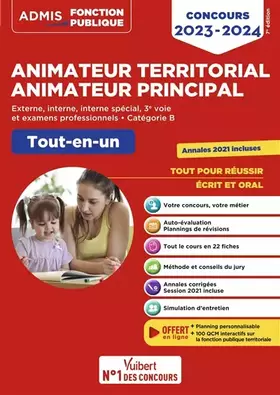 Couverture du produit · Concours Animateur territorial et Animateur principal - Catégorie B - Tout-en-un: Externe, interne, interne spécial, 3e voie et