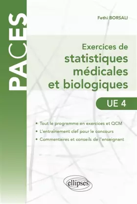 Couverture du produit · Exercices de Statistiques Médicale & Biologique UE4