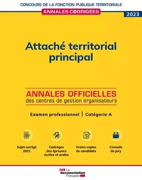 Couverture du produit · Attaché territorial principal 2023: Examen professionnel. Catégorie A