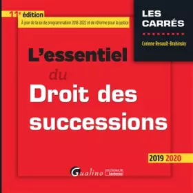 Couverture du produit · L'essentiel du droit des successions - 11ème édition - 2019