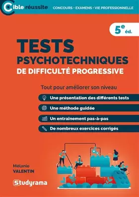 Couverture du produit · Tests psychotechniques de difficulté progressive: Tout pour améliorer son niveau
