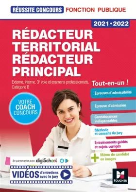 Couverture du produit · Réussite Concours - Rédacteur territorial/Rédacteur principal - 2021-2022 - Préparation complète