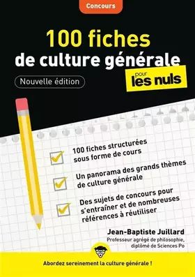 Couverture du produit · 100 fiches de culture générale pour les Nuls Concours, 3e éd
