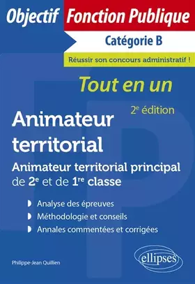 Couverture du produit · Animateur territorial: Animateur territorial principal de 2e et de 1re classe, Catégorie B