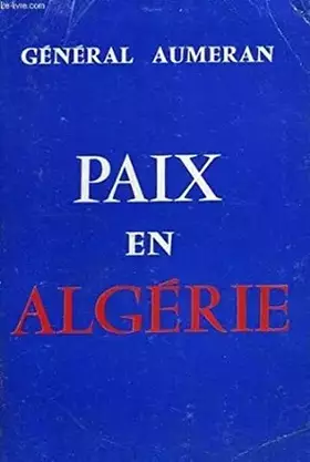 Couverture du produit · Paix en algérie