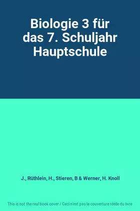 Couverture du produit · Biologie 3 für das 7. Schuljahr Hauptschule