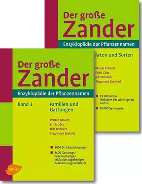 Couverture du produit · Der große Zander. Enzyklopädie der Pflanzennamen: Band 1: Familien und Gattungen - Band 2: Arten und Sorten