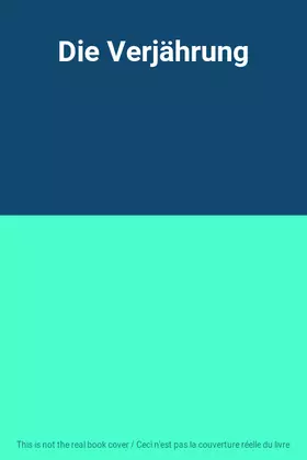 Couverture du produit · Die Verjährung