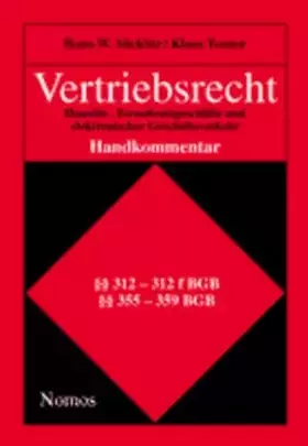 Couverture du produit · Vertriebsrecht. Handkommentar. Haustür-, Fernabsatzgeschäft und elektronischer Geschäftsverkehr.: Haustür-, Fernabsatzgeschäfte