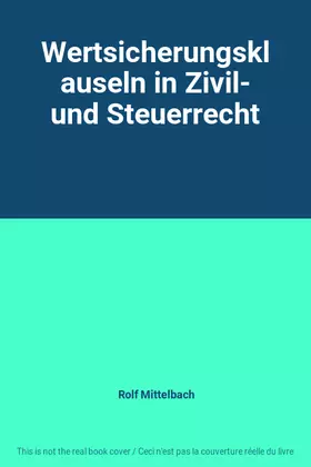 Couverture du produit · Wertsicherungsklauseln in Zivil- und Steuerrecht