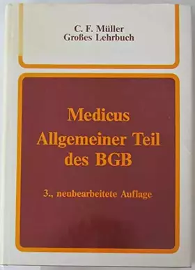 Couverture du produit · Allgemeiner Teil des BGB: Ein Lehrbuch