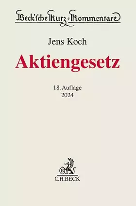 Couverture du produit · Aktiengesetz (Beck'sche Kurz-Kommentare)