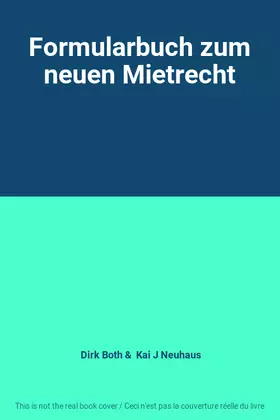 Couverture du produit · Formularbuch zum neuen Mietrecht