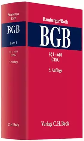 Couverture du produit · Kommentar zum Bürgerlichen Gesetzbuch Band 1: §§ 1-610 CISG