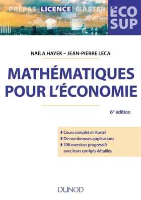Couverture du produit · Mathématiques pour l'économie - 6e éd. Analyse-Algèbre: Analyse-Algèbre