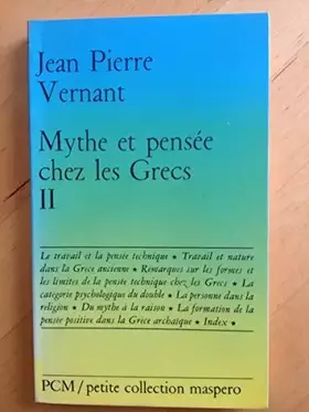 Couverture du produit · Mythe et pensée chez les Grecs. Tome 2