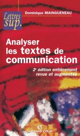 Couverture du produit · Analyser les textes de communication