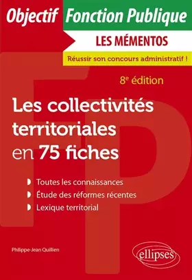 Couverture du produit · Les collectivités territoriales en 75 fiches