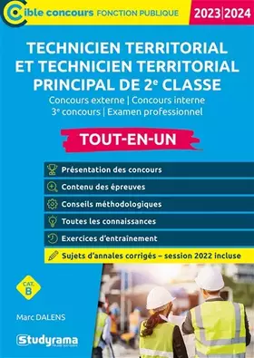 Couverture du produit · Technicien territorial et technicien territorial principal de 2e classe: Catégorie B