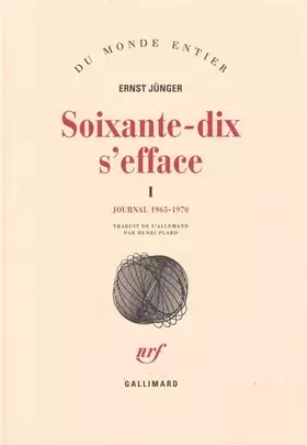 Couverture du produit · Soixante-dix s'efface (Tome 1-1965-1970): Journal