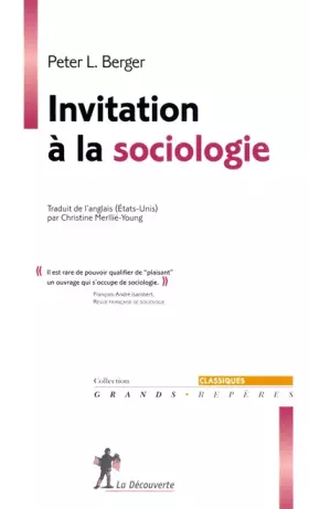 Couverture du produit · INVITATION A LA SOCIOLOGIE