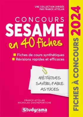 Couverture du produit · Concours SESAME en 50 fiches: 2024