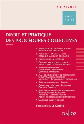 Couverture du produit · Droit et pratique des procédures collectives 2017/2018 - 9e éd.