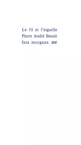 Couverture du produit · Le Fil et l'Aiguille