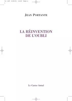 Couverture du produit · La réinvention de l'oubli