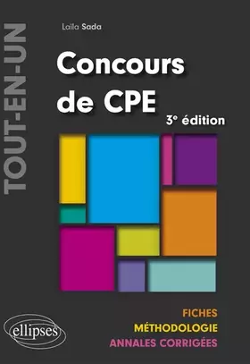 Couverture du produit · Concours CPE Tout-en-un - Fiches, Méthodologie, Annales corrigées - 3e édition