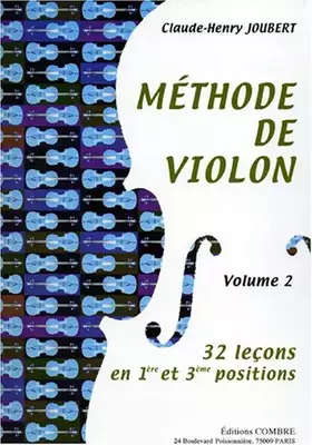 Couverture du produit · Methode de violon vol.2 - 32 lecons 1ere et 3e positions --- violon