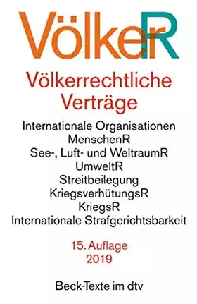 Couverture du produit · Völkerrechtliche Verträge (VölkerR)