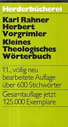 Couverture du produit · Kleines theologisches Wörterbuch (7470 878).