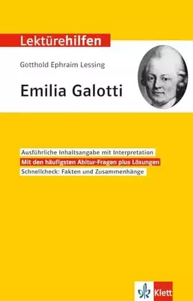 Couverture du produit · Klett Lektürehilfen Lessing, Emilia Galotti: Interpretationshilfe für Oberstufe und Abitur