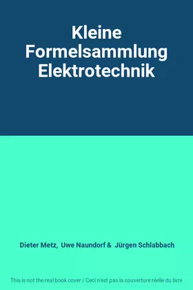 Couverture du produit · Kleine Formelsammlung Elektrotechnik