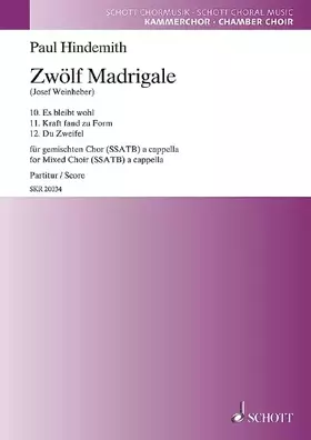 Couverture du produit · 12 madrigals heft 4: mixed choir (SSATB). Partition de chœur.: Numéro 4