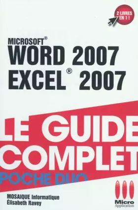 Couverture du produit · COMPLET POCHE DUO WORD 2007 EXCEL 2007