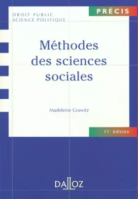 Couverture du produit · Méthodes des sciences sociales